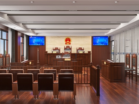  法庭3d模型 