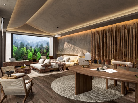  民宿客房3d模型 