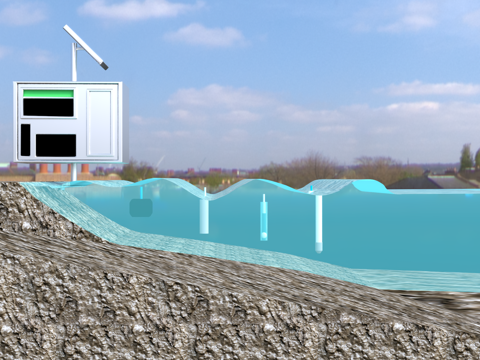  水源监测站3d模型 