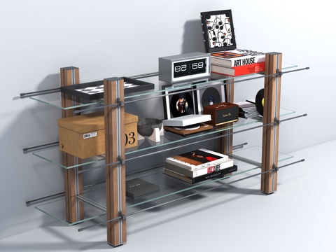 玻璃钢丝边柜架免费3d模型