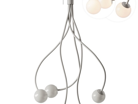  现代枝形装饰吊灯3d模型 