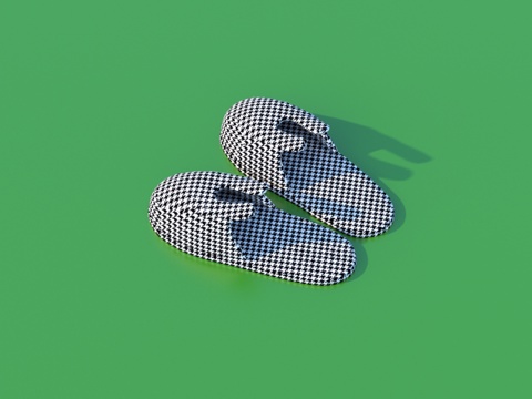  拖鞋 布拖鞋3d模型 