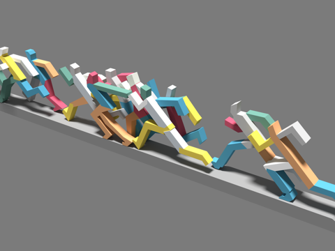  运动会跑步人群3d模型 