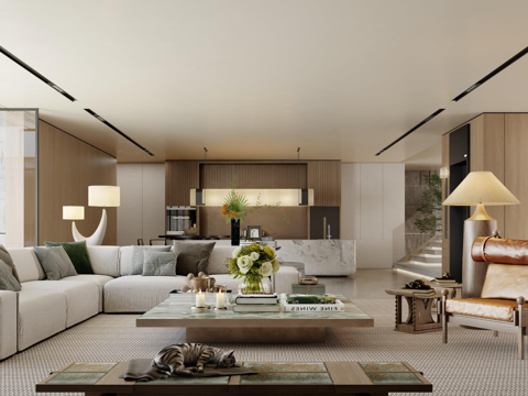  轻奢别墅 样板间 最新全套施工图 效果图合集cad施工图 