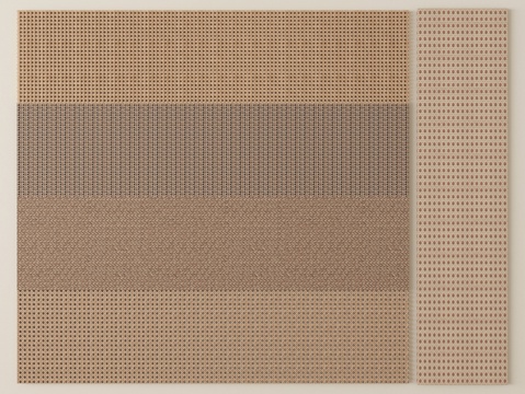 中式藤编屏风隔断 藤编制品su模型