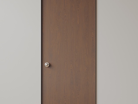  现代极简双开门 中古平开门 入户门 防盗门 通顶对开门 别墅su模型 