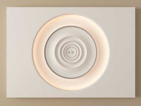 现代圆形吊顶 天花吊顶su模型