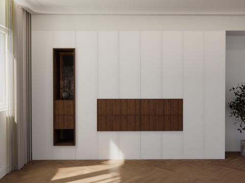 宋氏储藏柜中古风衣柜储藏柜su模型