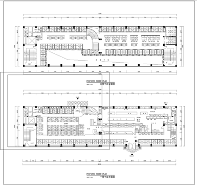 两层西餐厅 最新平面施工图合集cad施工图
