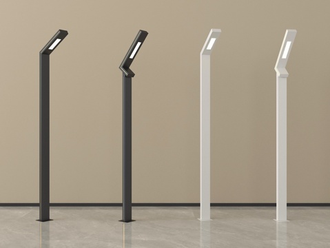  现代路灯户外灯 高杆灯路灯 园林景观灯组合3d模型 