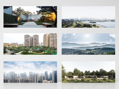  现代背景 环绕背景 城市背景 森林背景 外景贴图su模型 