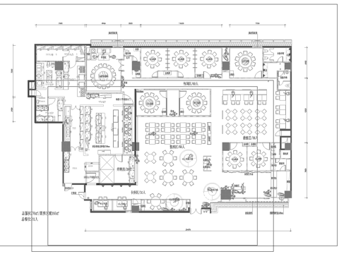  770平中餐厅 最新全套施工图合集cad施工图 