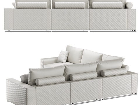  ESTETICA迈阿密奢华转角现代沙发3d模型 