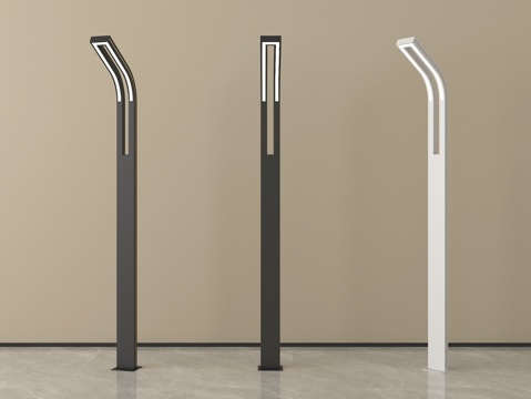  现代路灯户外灯 高杆灯路灯 园林景观灯组合3d模型 