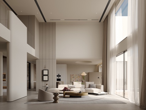 挑空别墅 样板间 最新全套施工图 效果图合集cad施工图