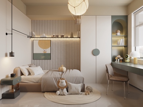  现代儿童房3d模型 