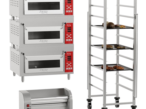  面包房烘焙套装3d模型 