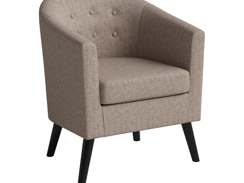  北欧简约单人沙发 单人沙发 简约沙发 单人休闲沙发3d模型 