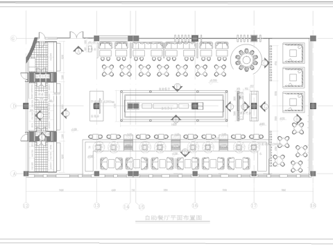 730平自助餐厅 最新全套施工图合集cad施工图