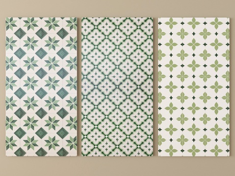  中古复古砖花砖 地砖 仿古砖su模型 