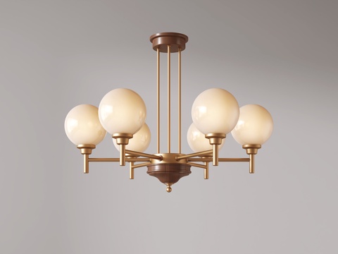 中古风吊灯su模型