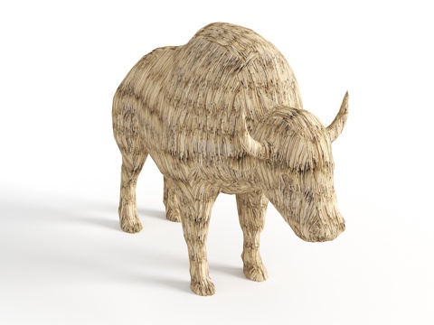 茅草雕塑 动物雕塑 农田雕塑 农田拍照打卡 农场雕塑 农场动su模型