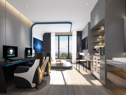  1800平电竞酒店 最新全套施工图 效果图合集cad施工图cad施工图 