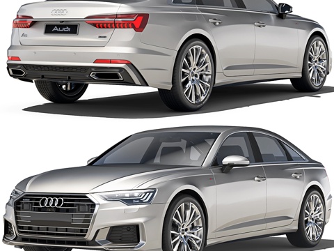  奥迪A6 S-Line 2019款3d模型 