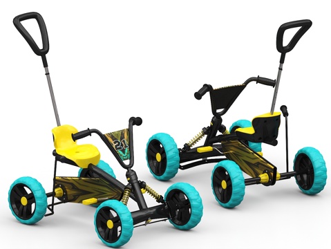  儿童车 婴儿车 儿童玩具车 儿童汽车 玩具汽车 婴儿学步车3d模型 