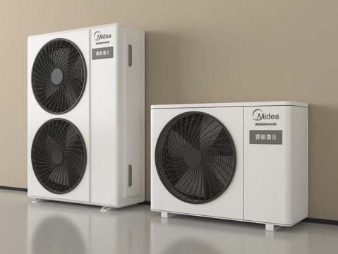 现代空调外机 中央空调su模型