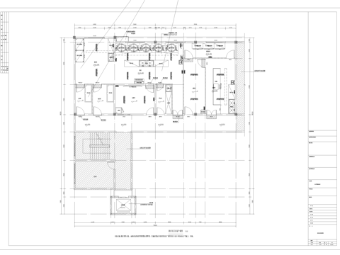  第六中学食堂建筑及机电施工图cad施工图 