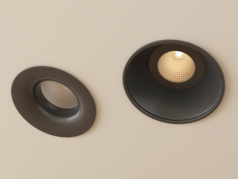 现代筒灯射灯 内嵌筒灯射灯su模型