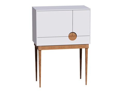 现代边柜装饰柜储物柜su模型