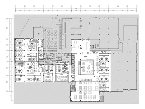  办公室 最新全套施工图 效果图合集cad施工图 