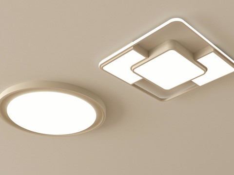 现代吸顶灯 客厅吸顶灯 卧室吸顶灯su模型