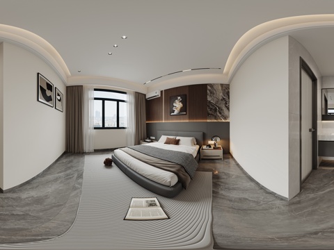  卧室，现代卧室 