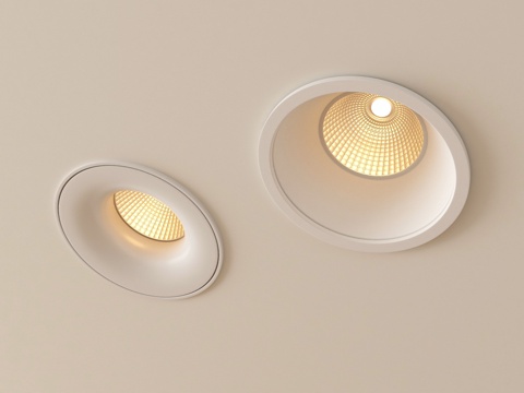 现代筒灯射灯 内嵌筒灯射灯 窄边筒灯 射灯su模型