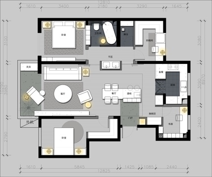 家装平面图cadcad施工图