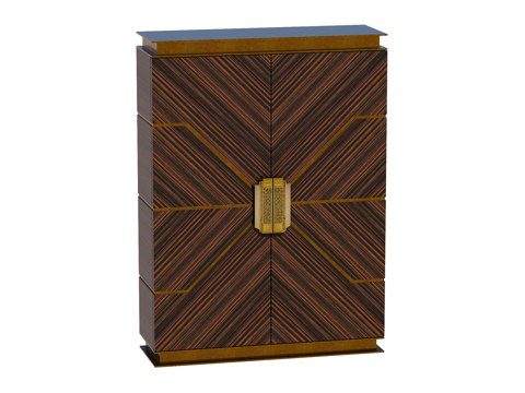 现代边柜装饰柜储物柜su模型