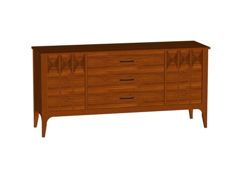 中古边柜装饰柜储物柜su模型