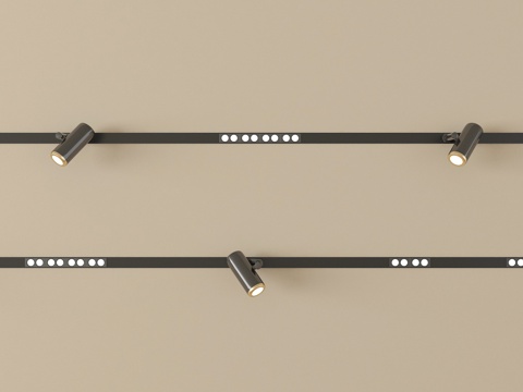 现代筒灯射灯 轨道射灯su模型