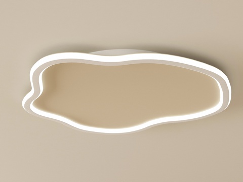  现代云朵吸顶灯3d模型 