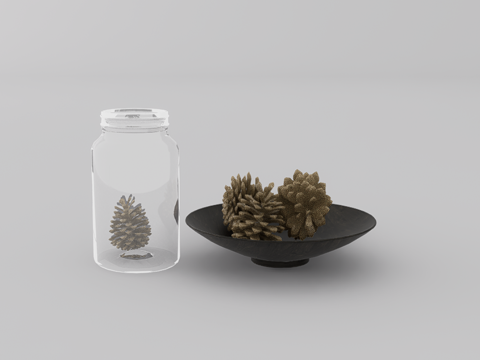 茶具摆件su模型