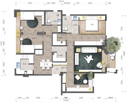 家装平面图cadcad施工图