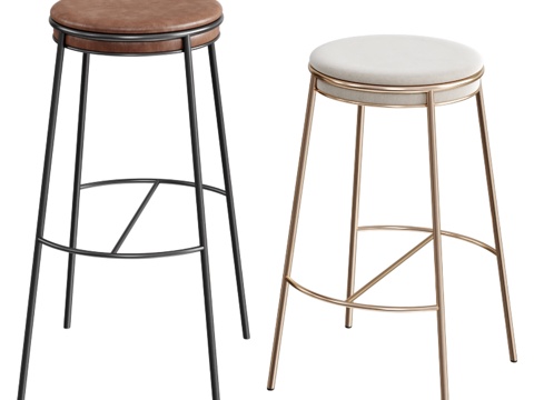  伊曼高脚凳3d模型 