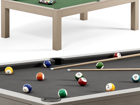  现代极简台球桌3d模型 