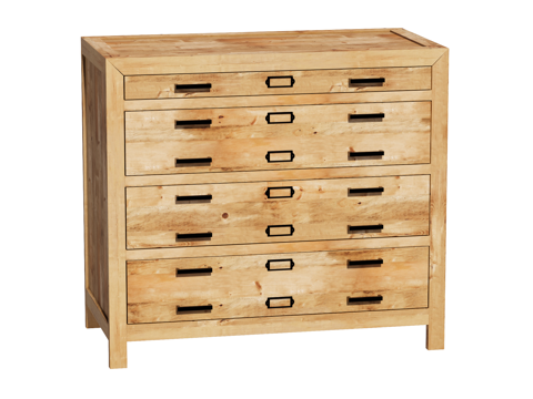 复古老旧家具边柜装饰柜储物柜su模型