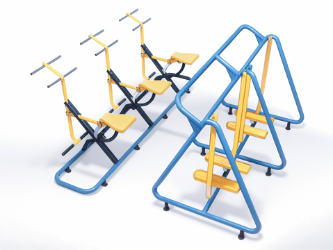 健身器材su模型