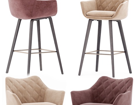  DeepHouse吧凳#1雪莉款(74)3d模型 