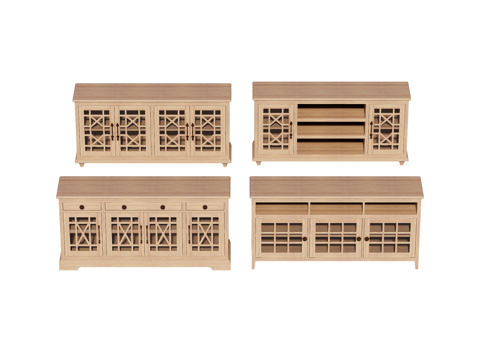 电视柜装饰柜储物柜su模型